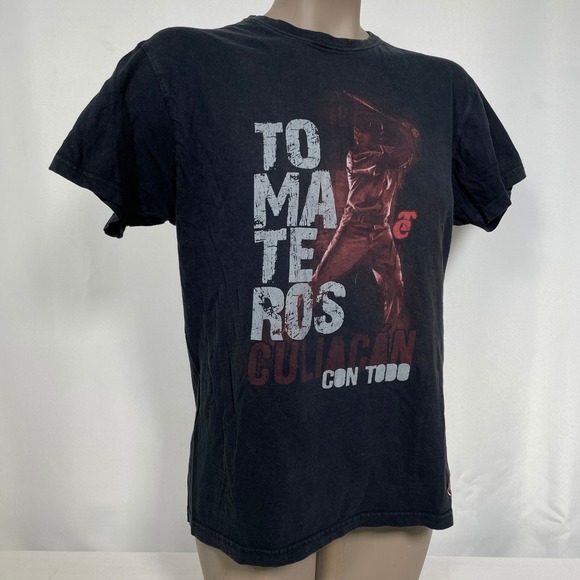 Tomateros de Culiacan Mexico Baseball Black T-Shirt Women's SMALL - Picture 9 of 10